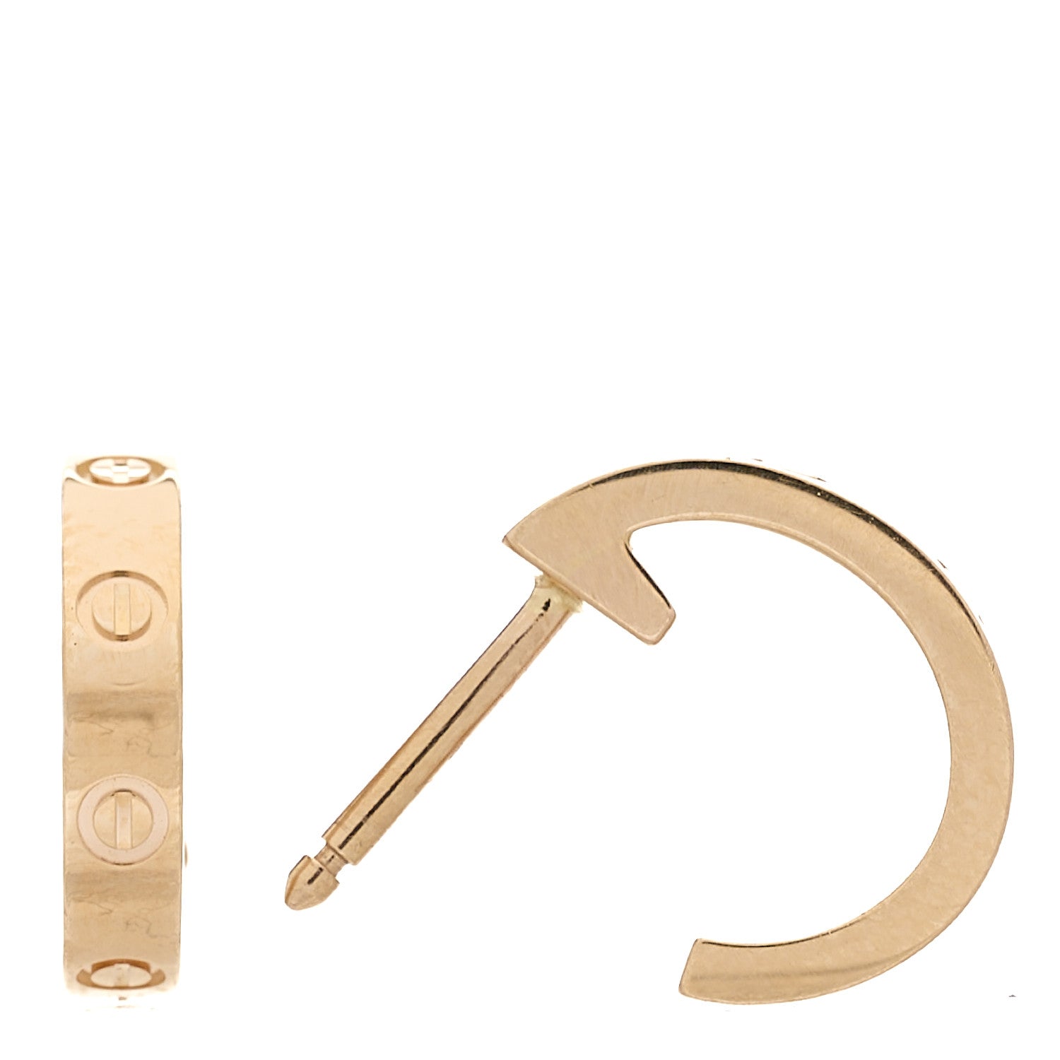 Cartier 18K Pink Gold Small LOVE Hoop Earrings 1 of 6