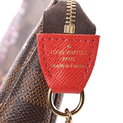 Louis Vuitton Damier Ebene 2019 Christmas Animation Mini Pochette Accessories Red 6 of 8