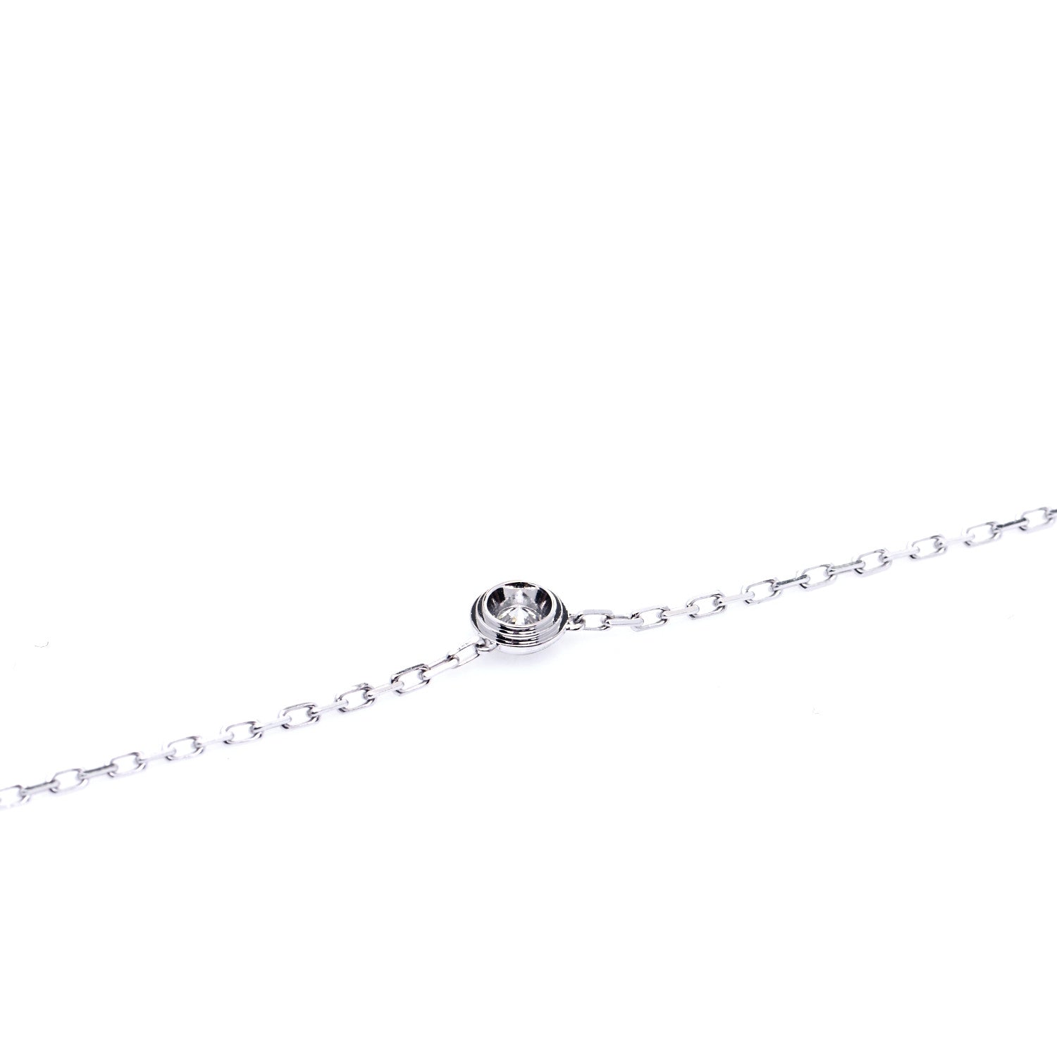 Cartier 18K White Gold Diamond SM D'Amour Pendant Necklace 7 of 8