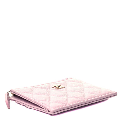 Chanel Caviar Quilted CC Zip Card Holder Light Pink 4 of 7