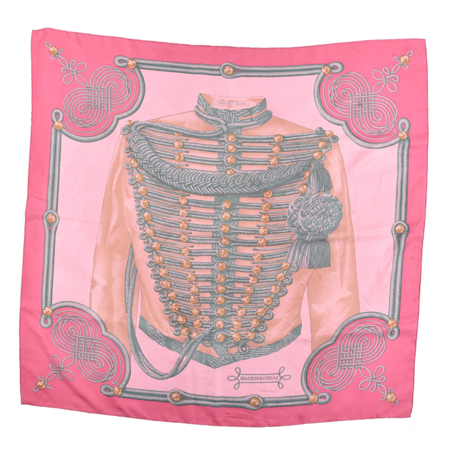 Hermes Silk Dip Dyed Brandebourgs Scarf 90 1 of 3
