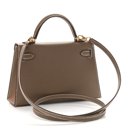 Hermes Epsom Mini Kelly Sellier 20 Etoupe 3 of 11