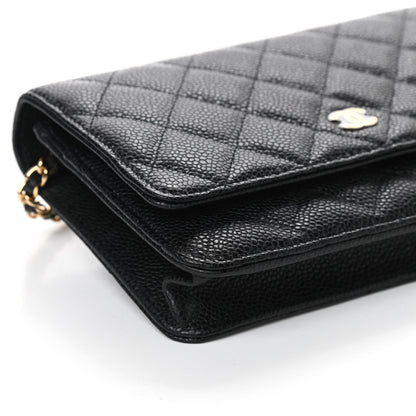 Chanel Caviar Quilted Wallet On Chain WOC Black 9 of 11