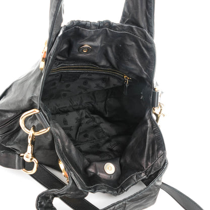 Gucci Calfskin Small Hysteria Top Handle Bag Black 5 of 7