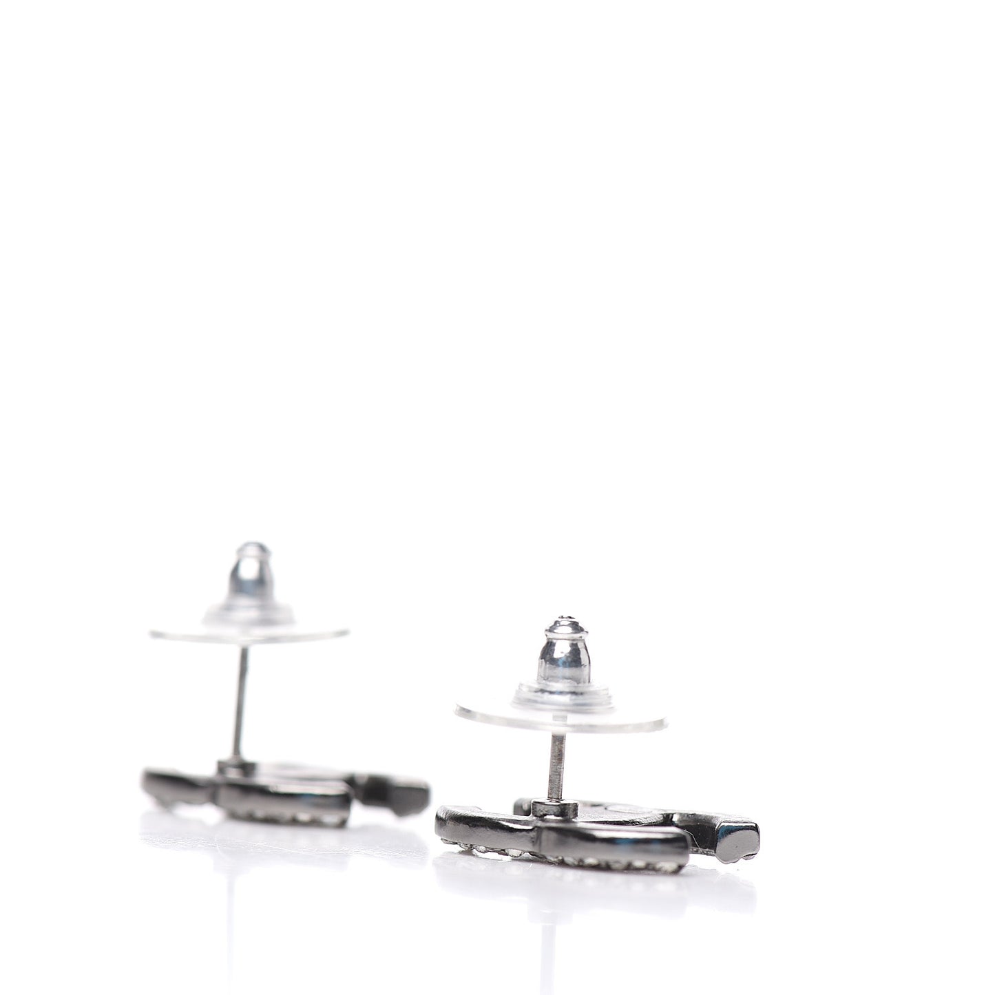 Crystal Timeless CC Earrings Silver