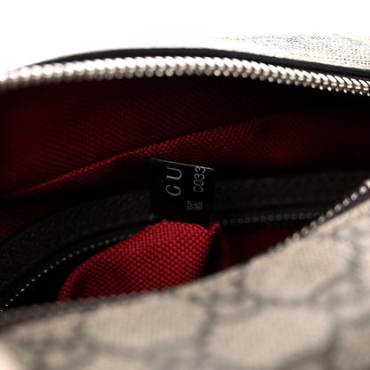 Gucci GG Supreme Monogram Textured Calfskin Square Messenger Bag Beige Ebony New Acero 8 of 10