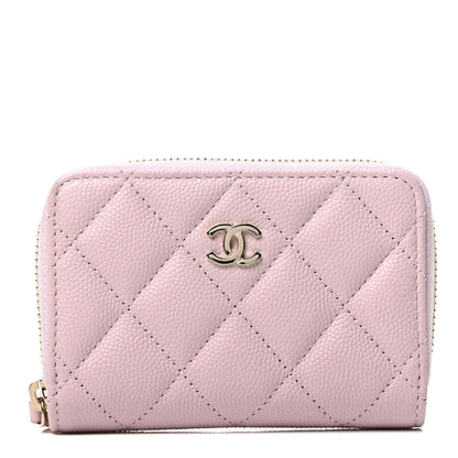 Chanel Caviar Quilted Zip Coin Purse Light Pink 1 of 4