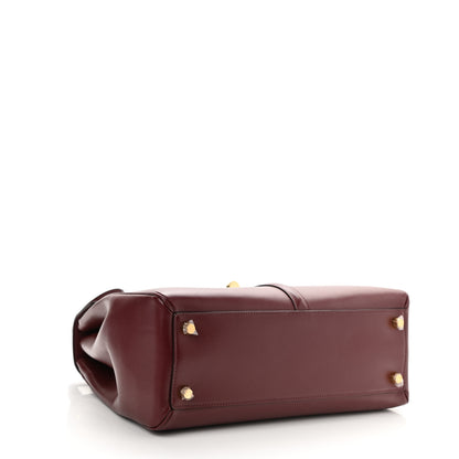 Celine Satinated Calfskin Medium 16 Top Handle Bag Light Burgundy 4 of 9