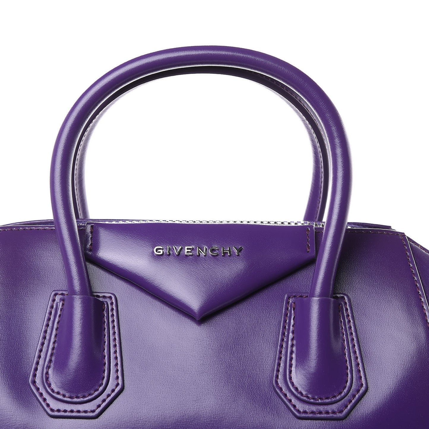 Shiny Lord Calfskin Small Antigona Purple
