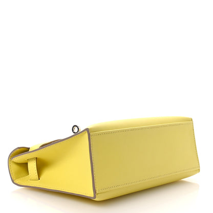 Hermes Swift Kelly Pochette Clutch Lime 4 of 11