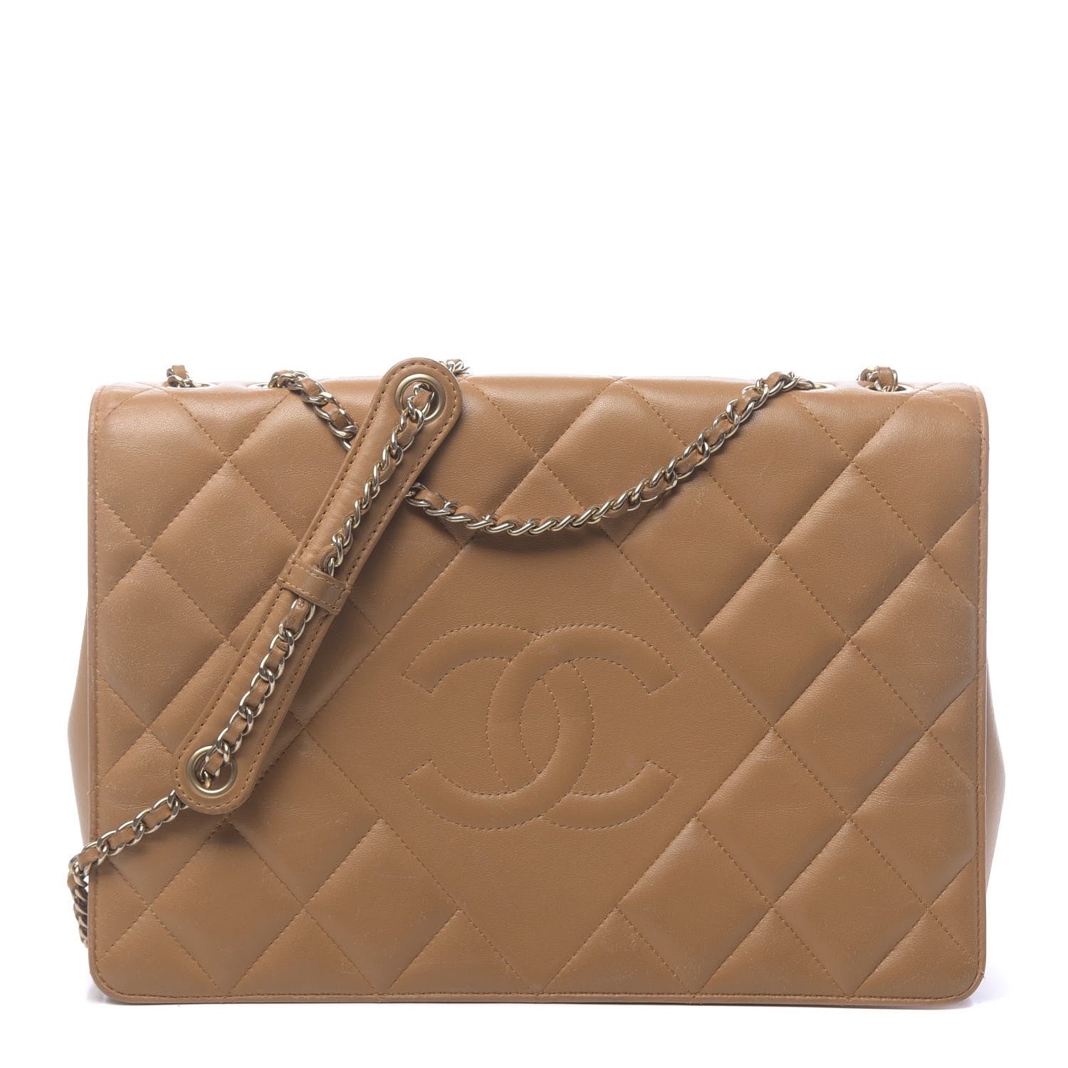 Chanel Lambskin Quilted Medium Diamond CC Flap Beige 1 of 10