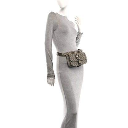 Gucci GG Supreme Monogram Textured Dollar Calfskin Blondie Belt Bag Beige Ebony New Acero 2 of 10