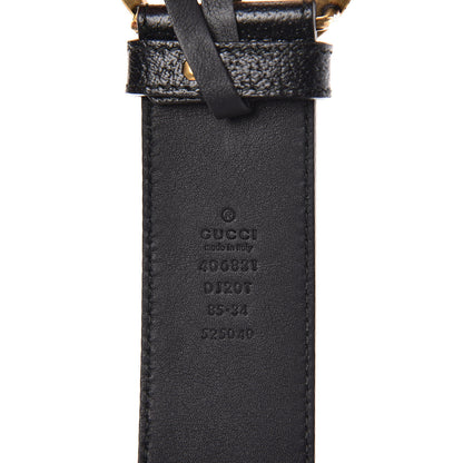 Gucci Textured Calfskin Double G 40mm Belt 85 34 Black 5 of 8