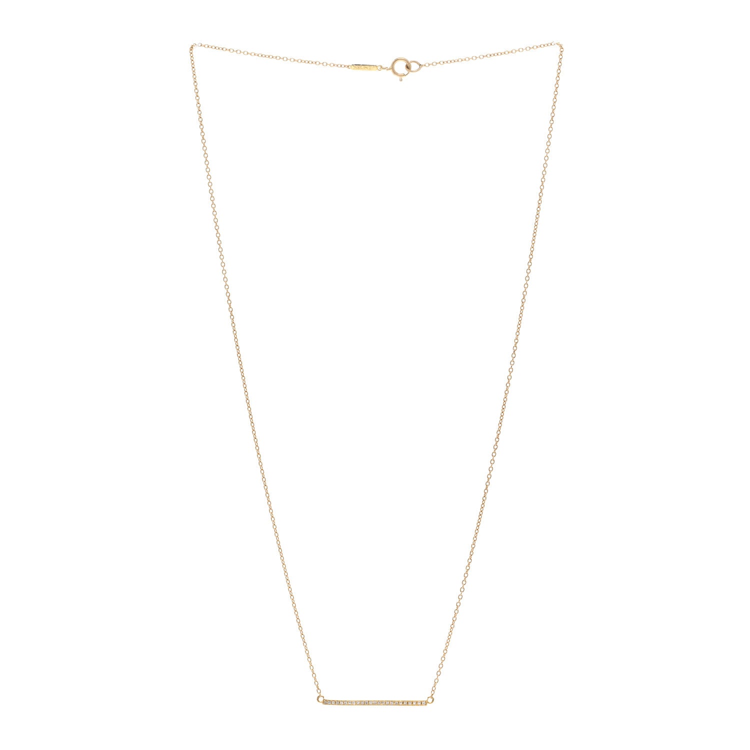 Jennifer Meyer 18K Yellow Gold Diamond Stick Pendant Necklace 3 of 4