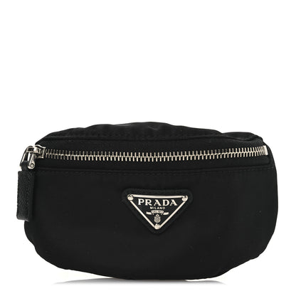 Prada Re-Nylon Travel Saffiano Metal Triangle Logo Mini Arm Pouch Black 1 of 6