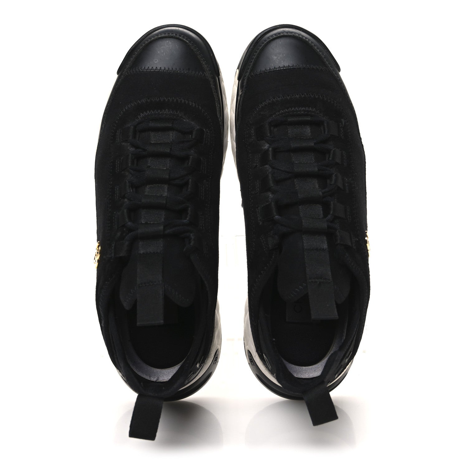 Chanel Velvet Calfskin Mixed Fibers CC Sneakers 39 Black 2 of 9