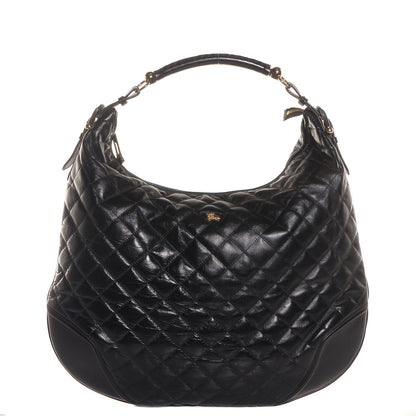 Burberry Calfskin Quilted Hoxton Hobo Black 1 of 9