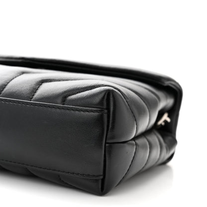 Saint Laurent Calfskin Y Quilted Monogram Toy Loulou Crossbody Bag Black 10 of 11