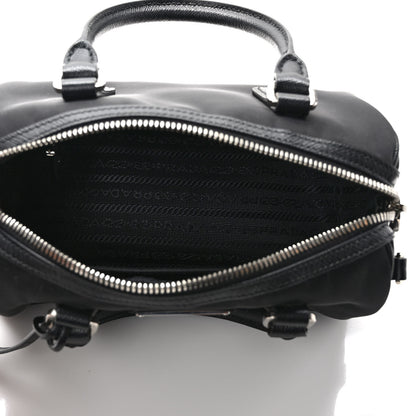 Prada Nylon Saffiano Re-Edition 2005 Top Handle Crossbody Bag Black 5 of 9