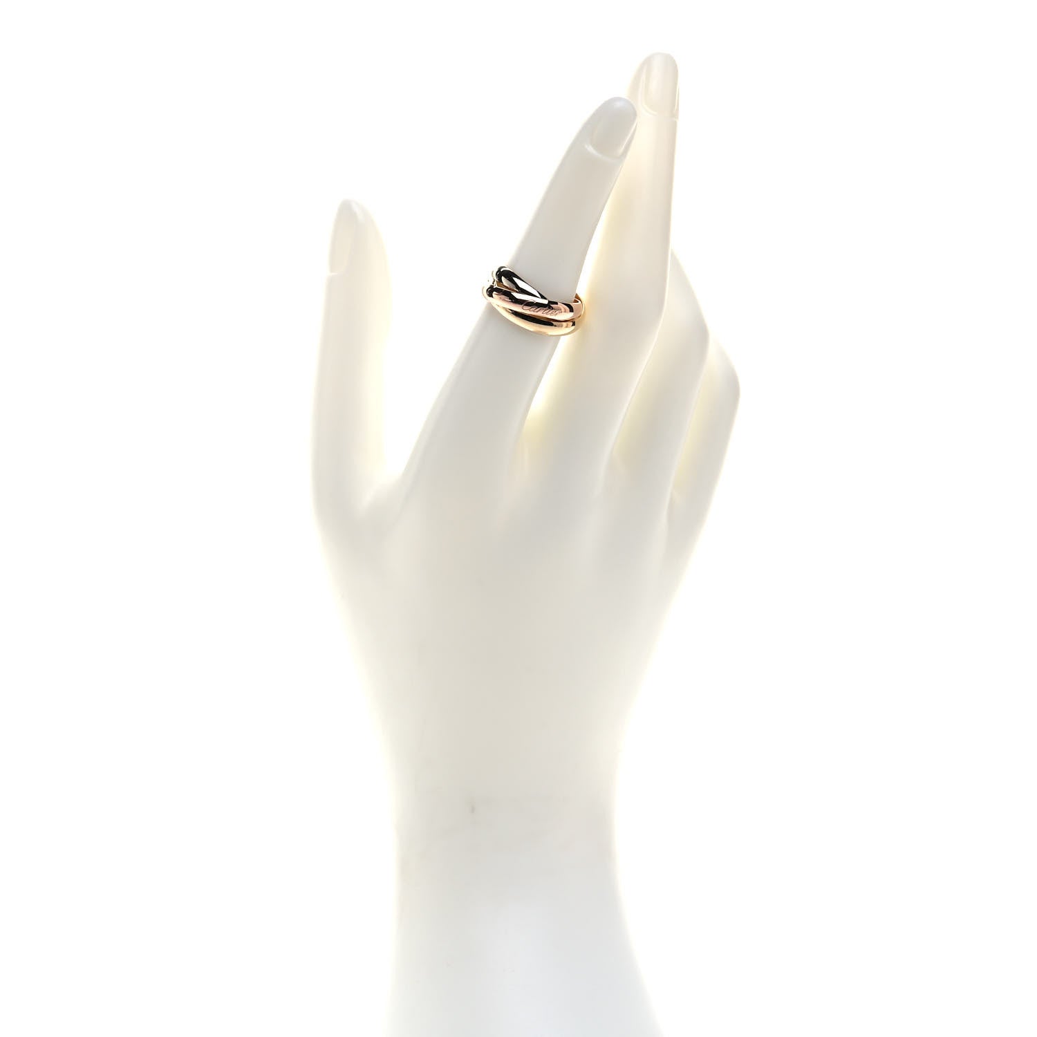 Cartier 18K Pink Yellow White Gold Classic Trinity Ring 53 6.25 2 of 4
