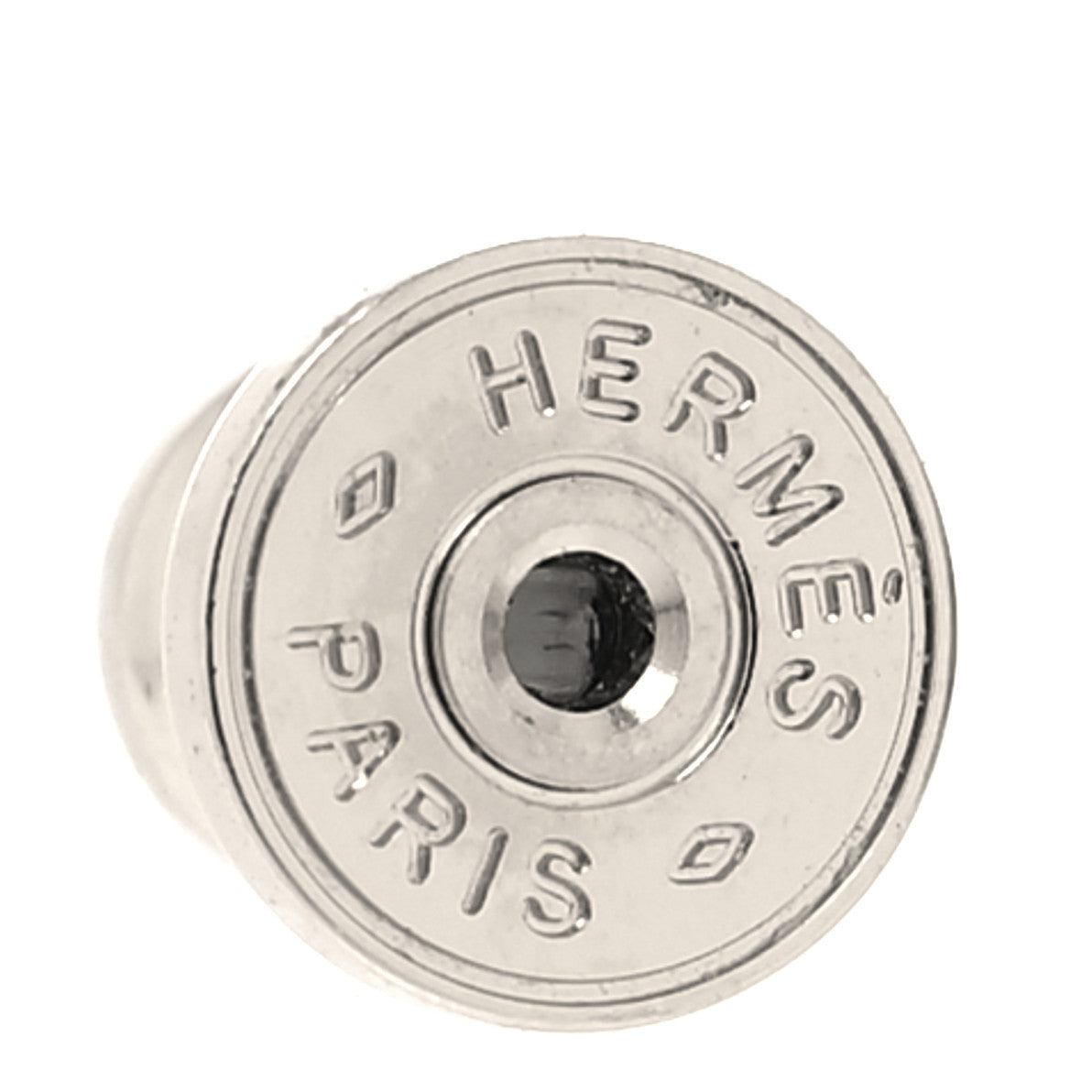 Hermes Palladium Lacquered Mini Pop H Earrings Black 4 of 6