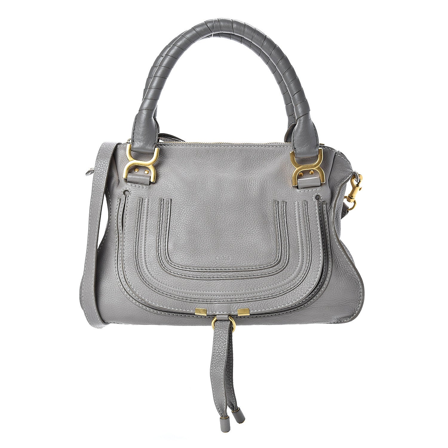 Chloe Calfskin Medium Marcie Satchel Cashmere Grey 1 of 19