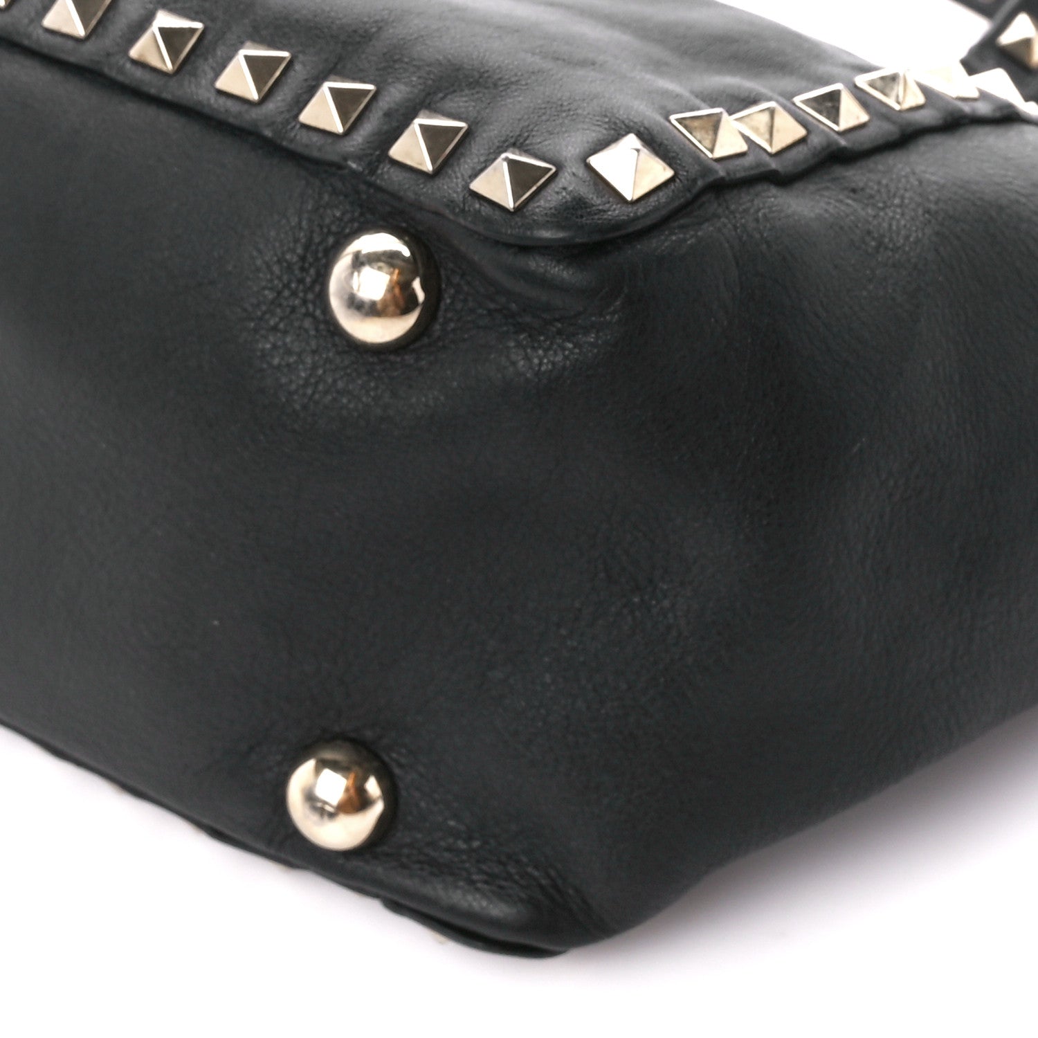 Valentino Garavani Vitello Small Rockstud Tote Black 11 of 11