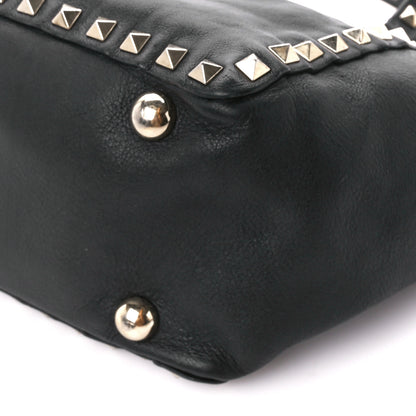 Valentino Garavani Vitello Small Rockstud Tote Black 11 of 11