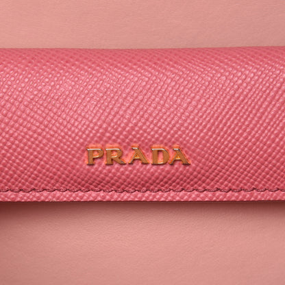 Prada Saffiano Cuir Medium Double Bag Tamaris Pesca 7 of 15