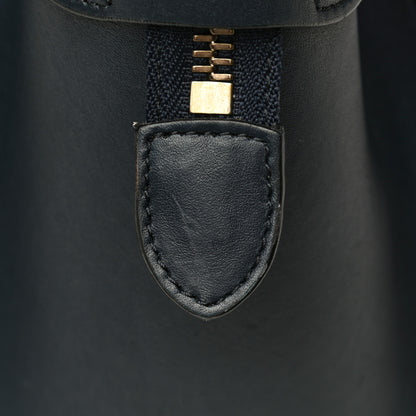 Celine Smooth Calfskin Striped Canvas Micro Luggage Navy Blue 11 of 17