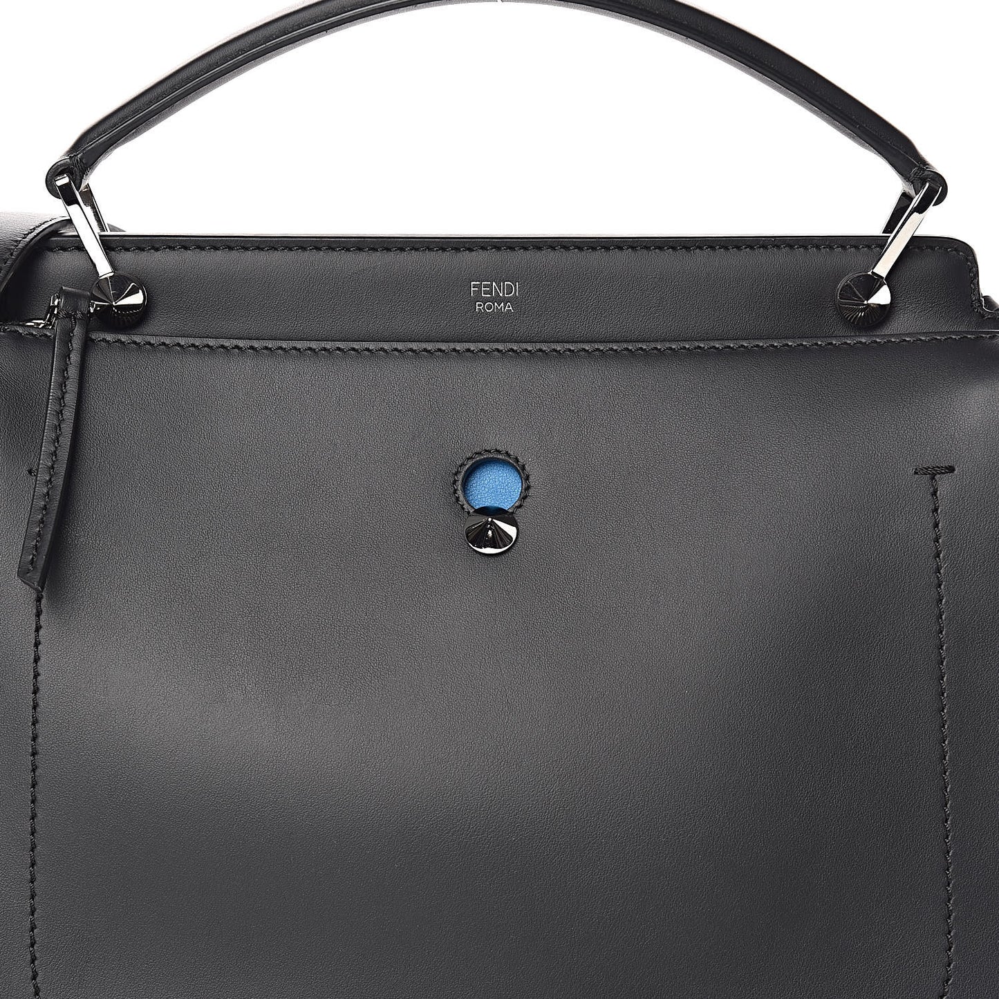 Vitello Baltico Dolce DotCom Satchel Black Blue Royal