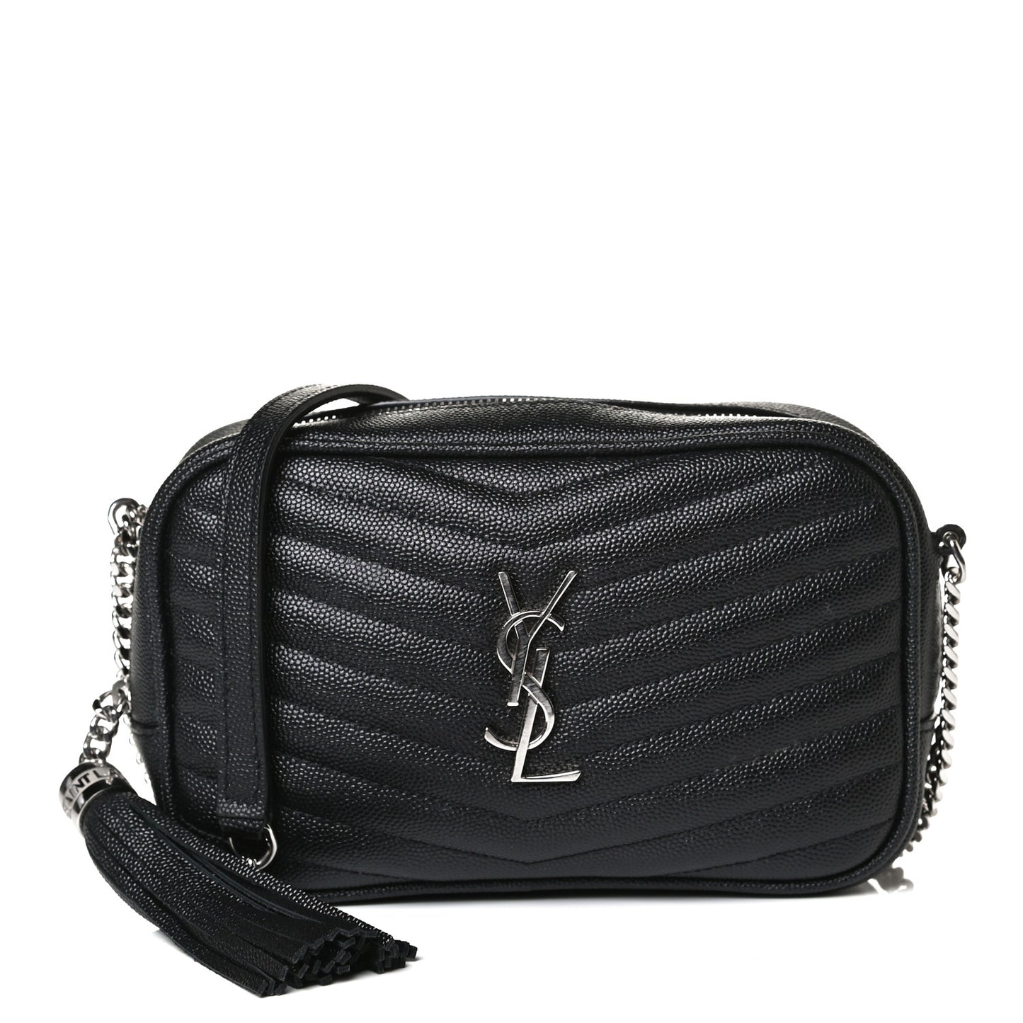 Grain De Poudre Matelasse Monogram Mini Lou Camera Bag Black