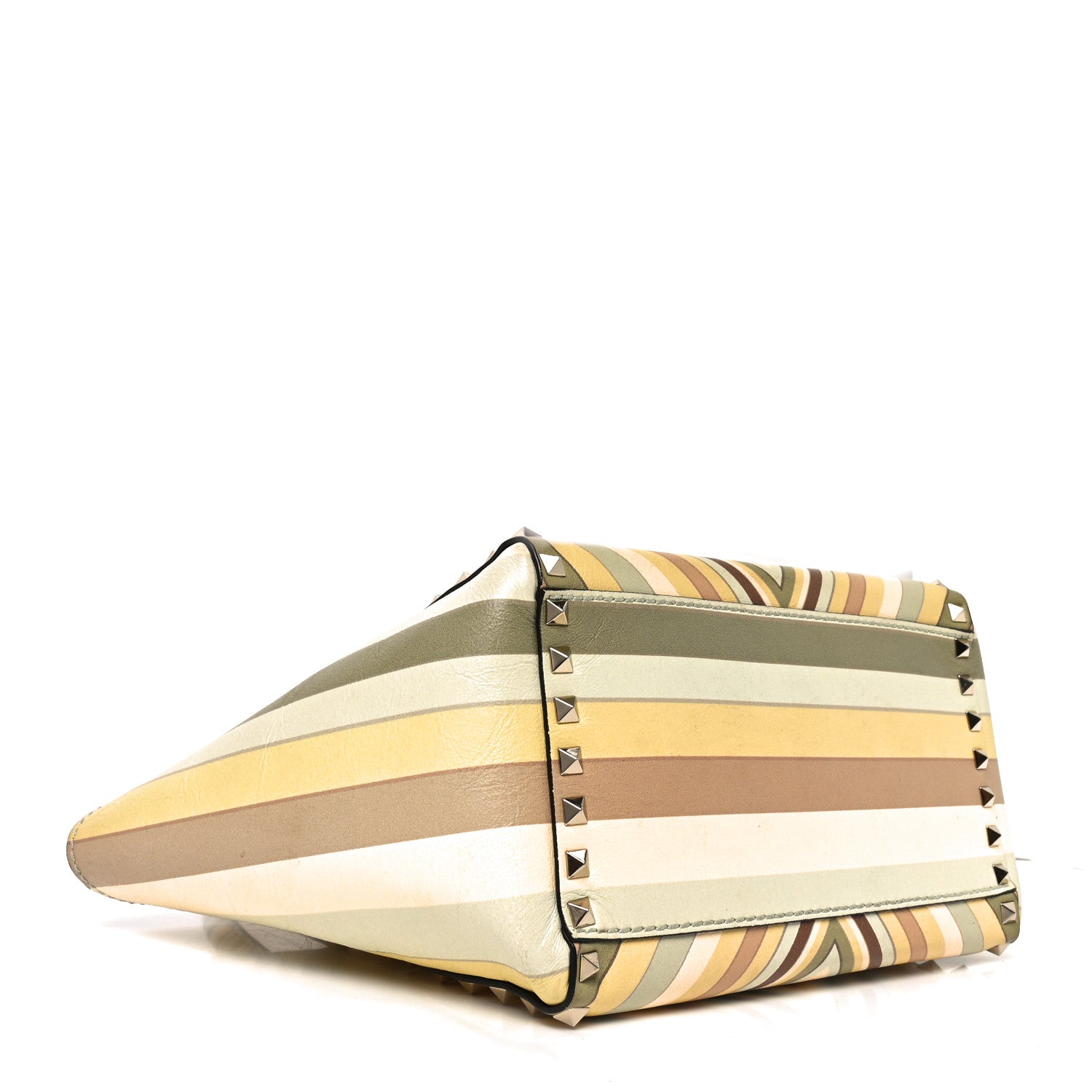 Valentino Garavani Vitello Native Couture 1975 Small Rockstud Double Handle Tote Multicolor 4 of 9