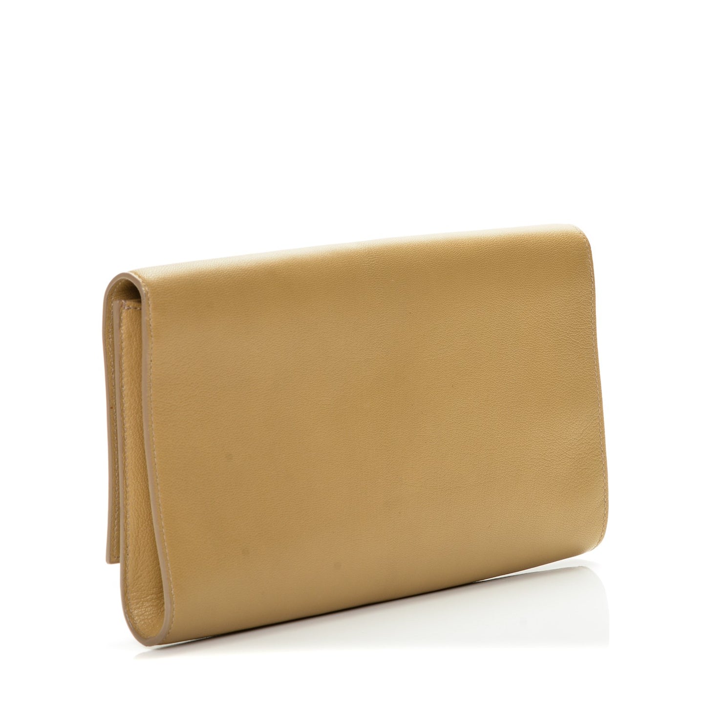 Chevre Large Belle de Jour Clutch Beige