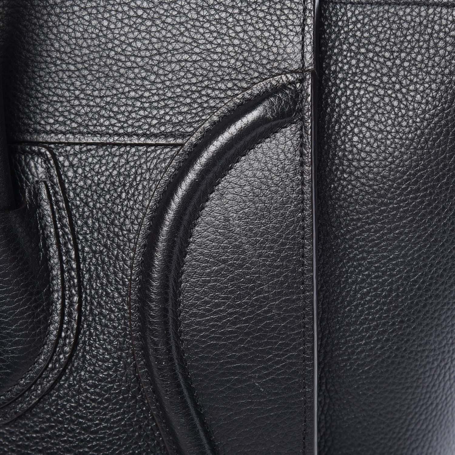Celine Drummed Calfskin Mini Luggage Black 24 of 25