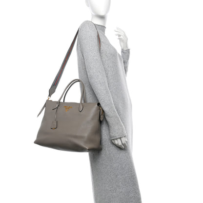 Prada Vitello Daino Shopping Tote Argilla 3 of 14