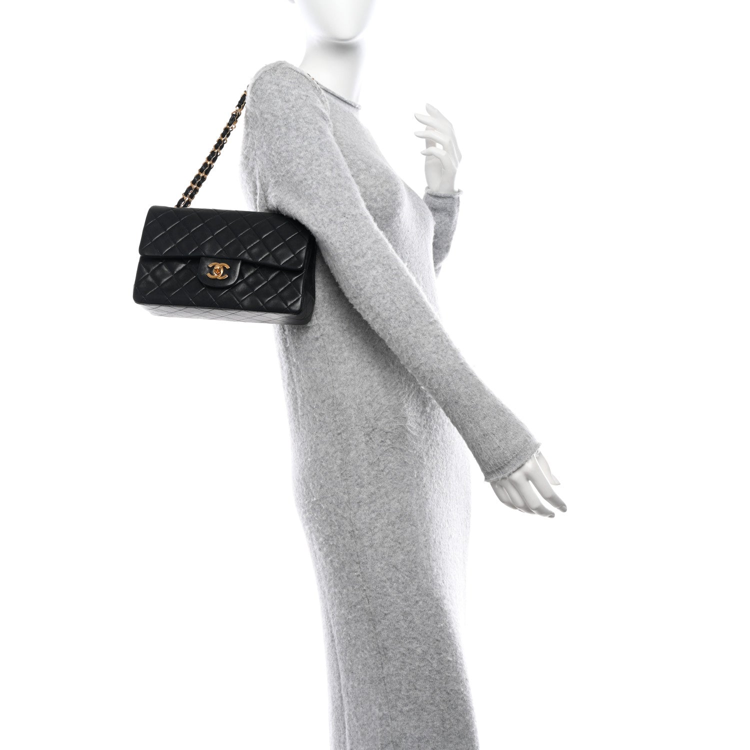 Chanel Lambskin Quilted Small Double Flap Black 2 of 14