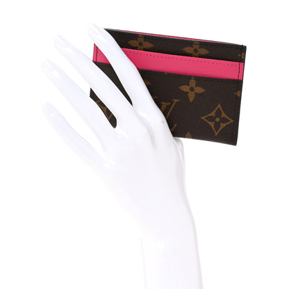 Louis Vuitton Monogram Double Card Holder Pondichery Pink 2 of 7