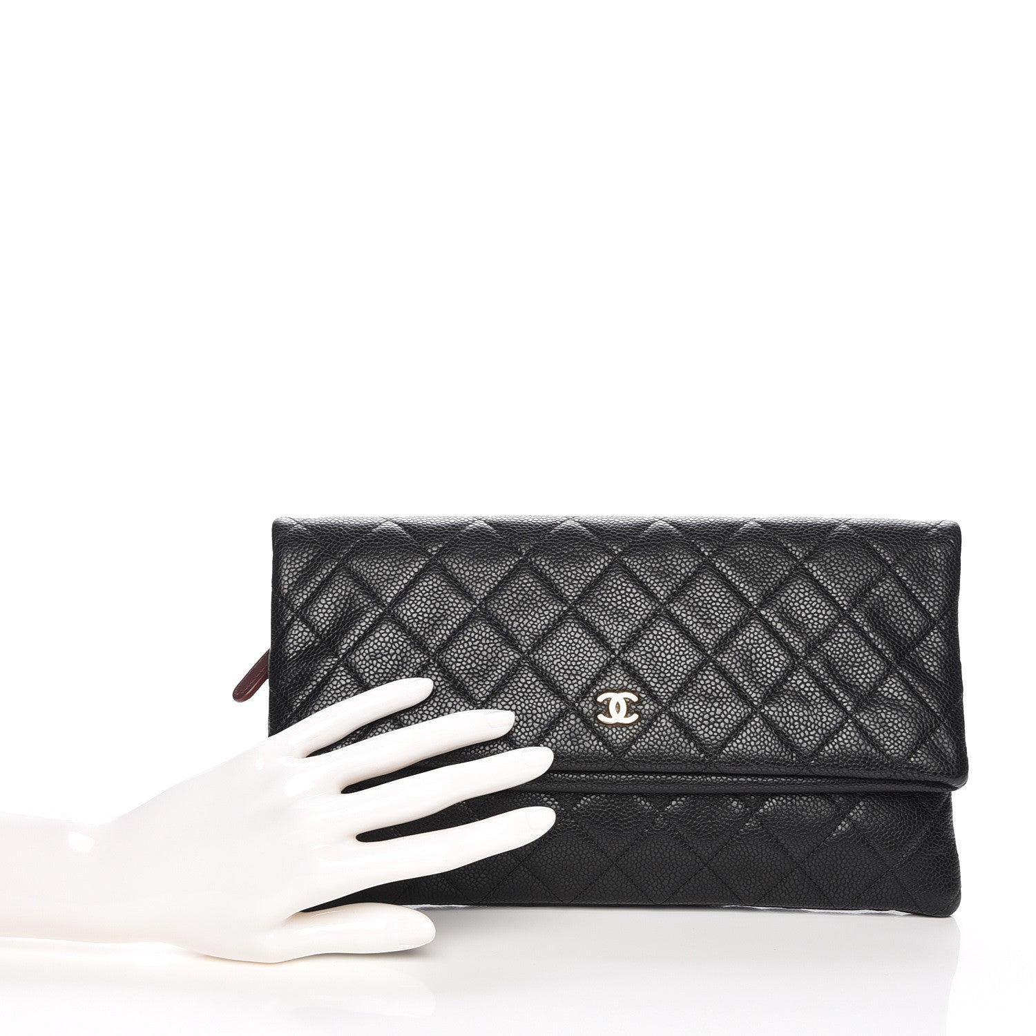 Chanel Caviar Quilted CC Beauty Clutch Black 3 of 8