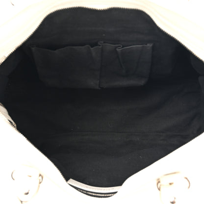 Balenciaga Chevre Silver Metallic Edge Hardware City White 6 of 17