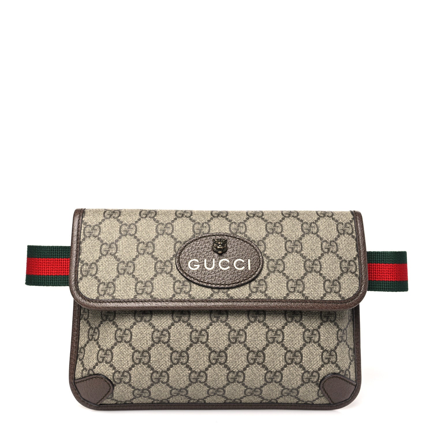 Gucci GG Supreme Monogram Neo Vintage Web Belt Bag Brown 1 of 10