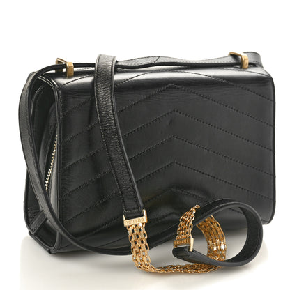 Chanel Calfskin Chevron Quilted Small Medal Flap Black 3 of 9