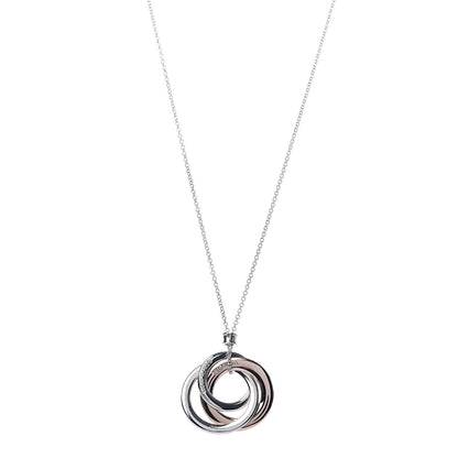 Tiffany Sterling Silver Rubedo 1837 Circles Pendant Necklace 1 of 4