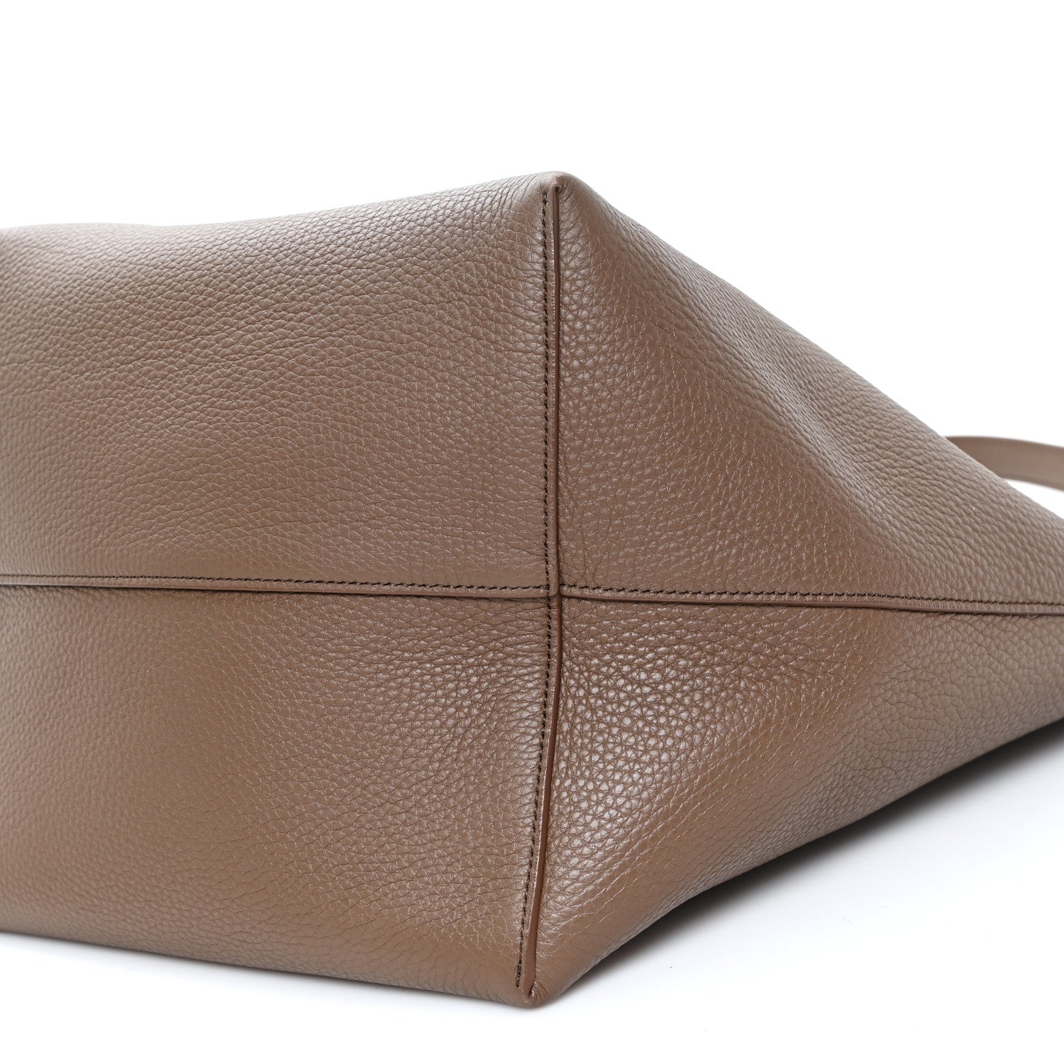 The Row Grained Calfskin Large N/S Park Tote Dark Taupe 9 of 10