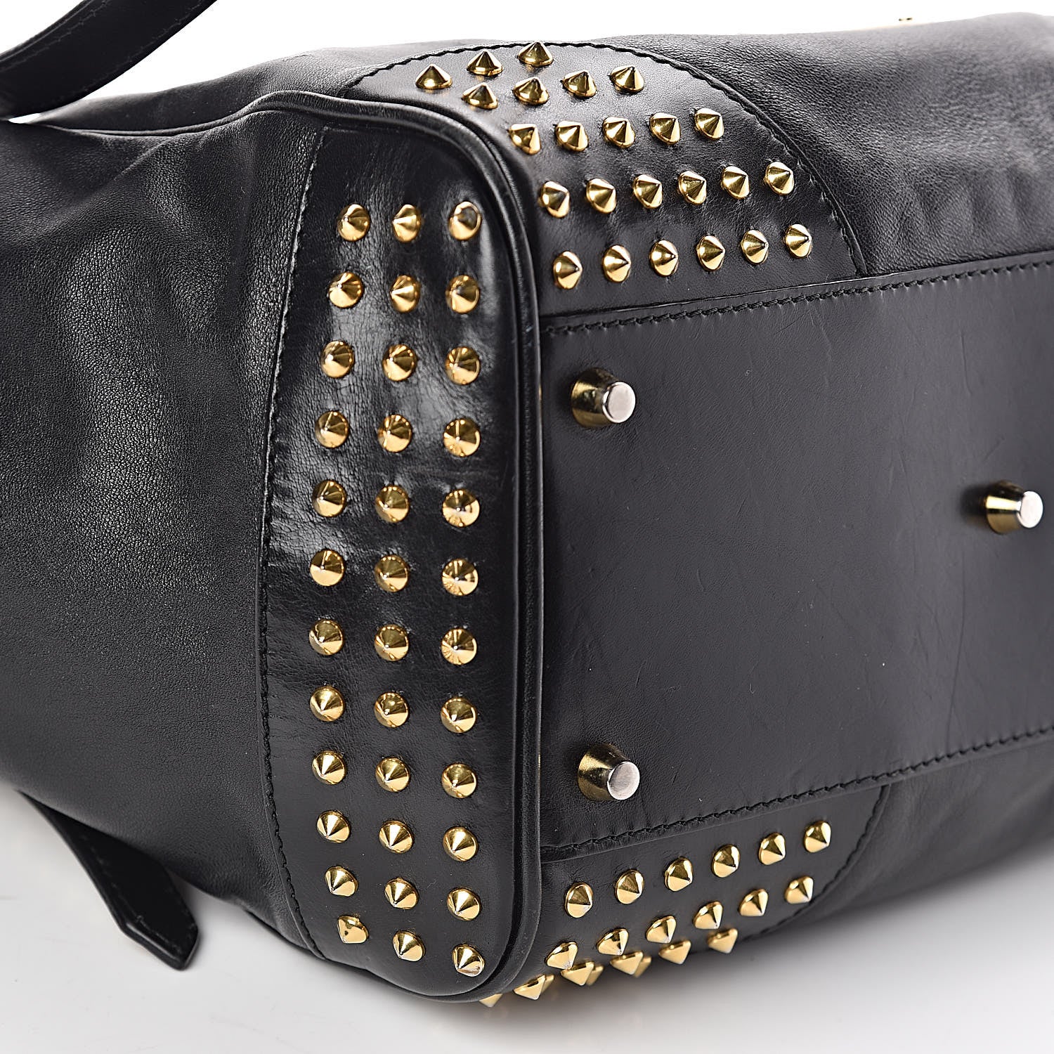 Burberry Lambskin Bridle Studs Small Canterbury Tote Black 11 of 16