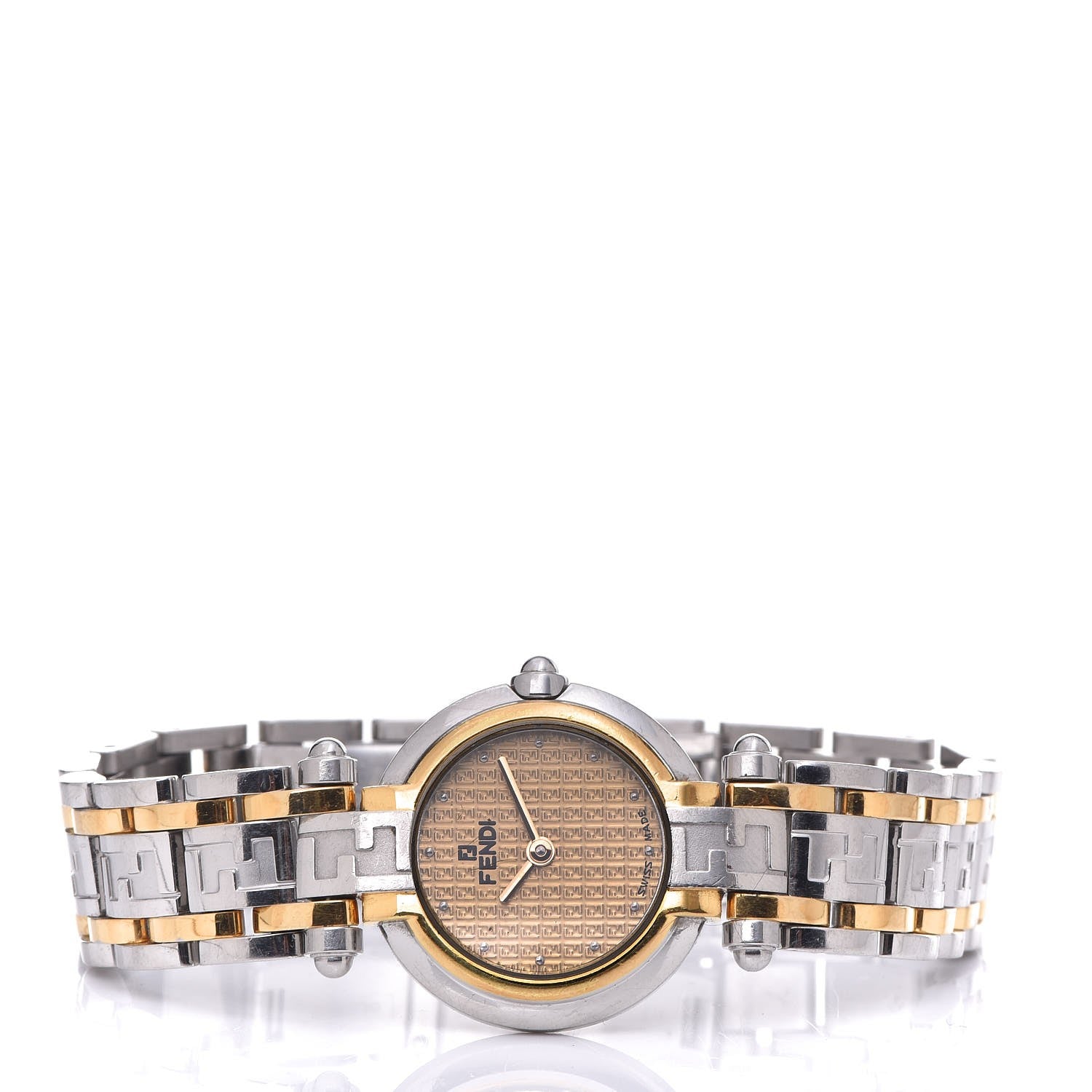 Fendi Stainless Steel 18K Yellow Gold 35mm Quartz Watch Gold 3 of 6
