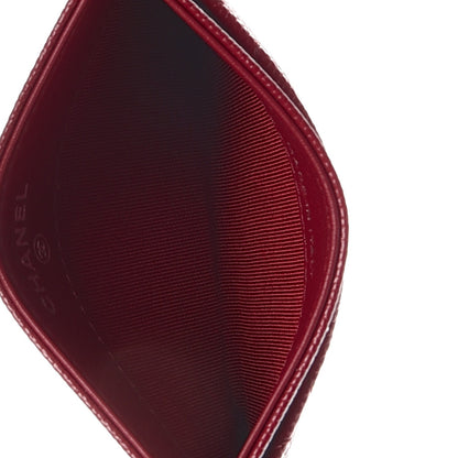 Chanel Caviar Quilted Card Holder Dark Red 6 of 9