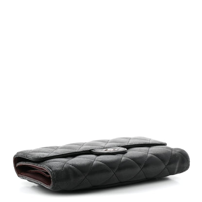 Chanel Lambskin Quilted Large Flap Wallet Black 4 of 9