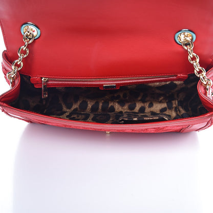 Dolce & Gabbana Lambskin Lace Miss Dolce Shoulder Bag Red 5 of 8