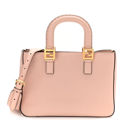 Fendi Cuoio Romano Selleria Small FF Tote Cipria 1 of 10